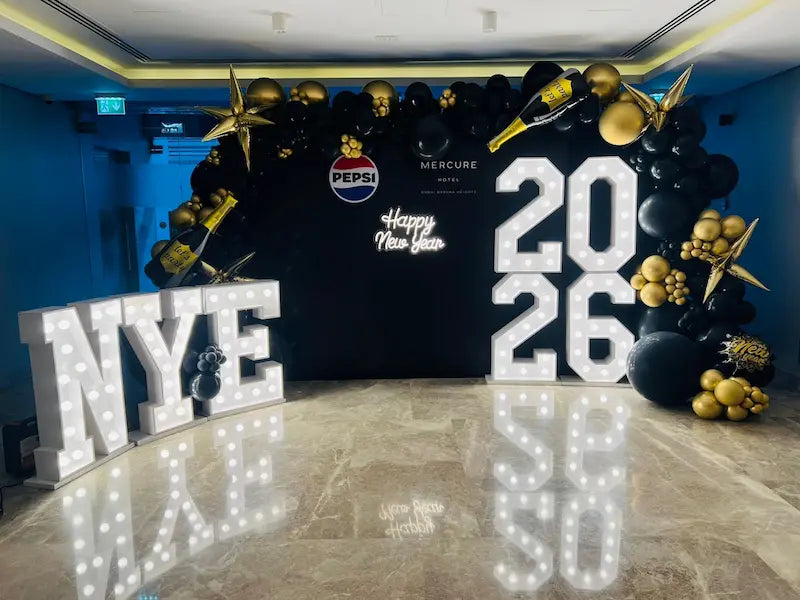 Event decorations with balloons